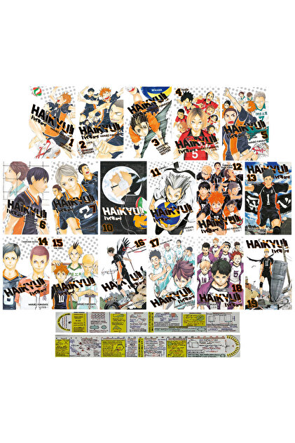 Haikyu 1-2-3-4-5-6-7-10-11-12-13-14-15-16-17-18-19. Ciltler Manga Seti + Özel Cetvel
