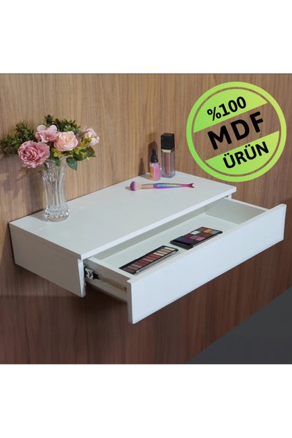 MDF Modern Beyaz Çekmeceli Dresuar Dekoratif Antre & Salon Mobilya
