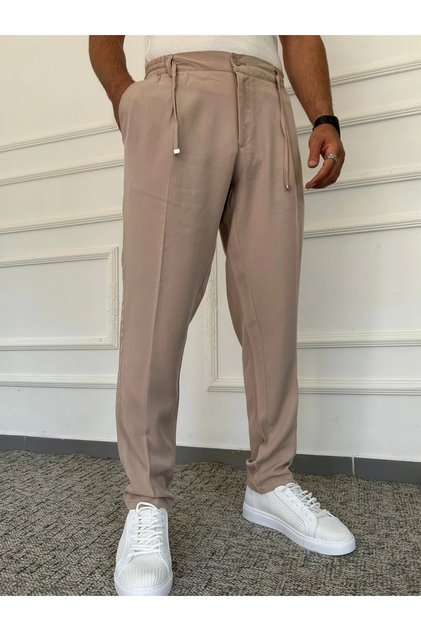 Regular Fit Fabric Trousers