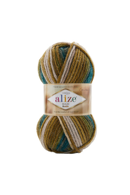 Süperlana Maxi Batik 4684 Kazak,hırka Ipi Kalın %25 Yünlü Batik 4684 100 gr 100 metre kalın
