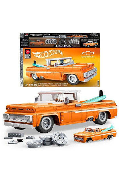 ホットウィール　CUSTOM 62 CHEVY PICKUP 赤 HOT WHEELS JFT20 Mattel Brick Shop H.W.Elite Serisi - Custom '62