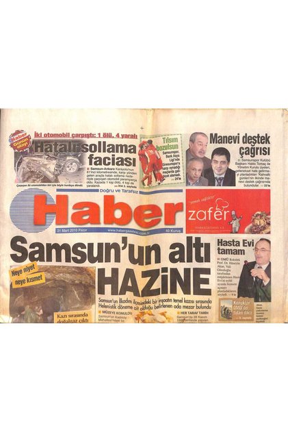 Haber Gazetesi 21 Mart 2010 - Samsunun Altı Hazine Çıktı - Samsunspor, Giresuna karşı Bir Türlü Kaza