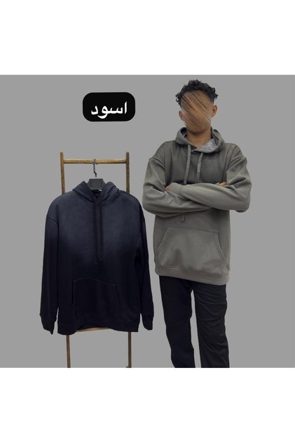 هودي بلوفر اوفر سايز قطن مبطن جديد بفتحة اصبع للجنسين