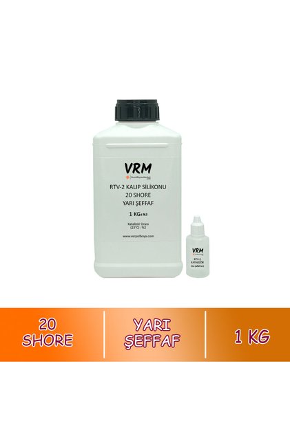 RTV-2 Yarı Şeffaf - Kalıp Silikonu (20 Shore) 1 KG