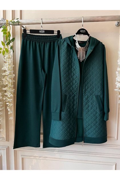 Women's Quilted Vest 3-Piece Set