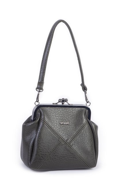 Mini Vintage Scholarship Clip-On Women's Shoulder and Crossbody Bag Khaki Victoria (20X17 cm)