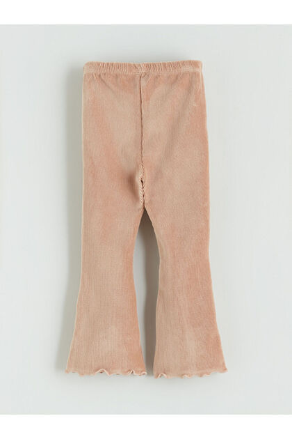 Velvet Flared Baby Girl Tights