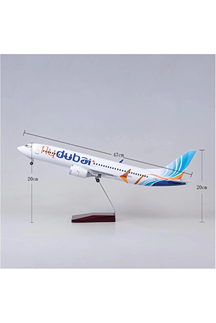 Genel Markalar 1/85 Ölçekli Boeing 737 Max “Fly Dubai” 47 cm Model