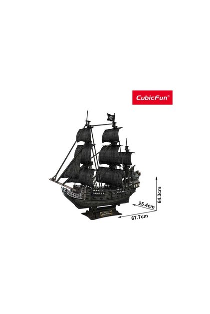 CubicFun - Puzzle 3D Navă Regina Ana 328 Piese