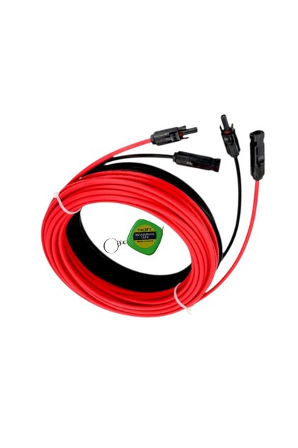 Cablu solar, sect 6 mmp, conectori MC4, rosu/negru, lungime 2m/4m si 1 miniruleta 1 m