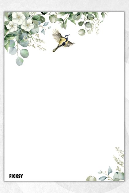 A5 Floral Notepad Unlined Notebook - 50 Sheets - Memopad - Notepad - Notebook - Writing Paper
