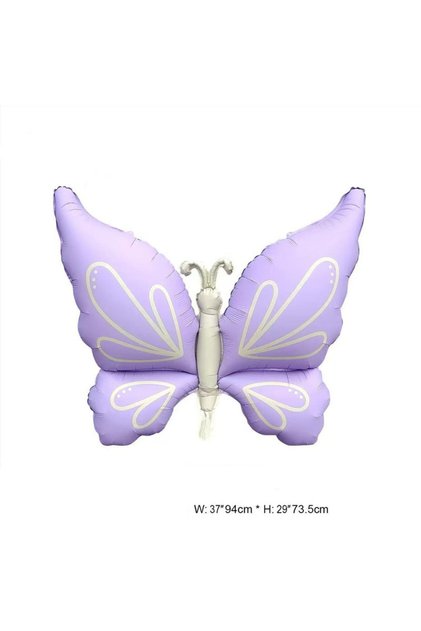 As pic MatteButterflyPurple Matte Butterfly Aluminum Film Ballons Wedding Birthday Party Decoration