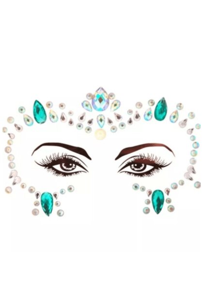 Autocolant strass 3D Face, Crystal Tattoo, CRM, multicolor
