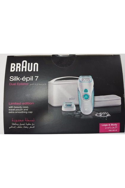 ماكينة إزالة الشعر Silk Epil 7 7891 Wd اللاسلكية المزدوجة للاستخدام الجاف والرطب إصدار محدود
