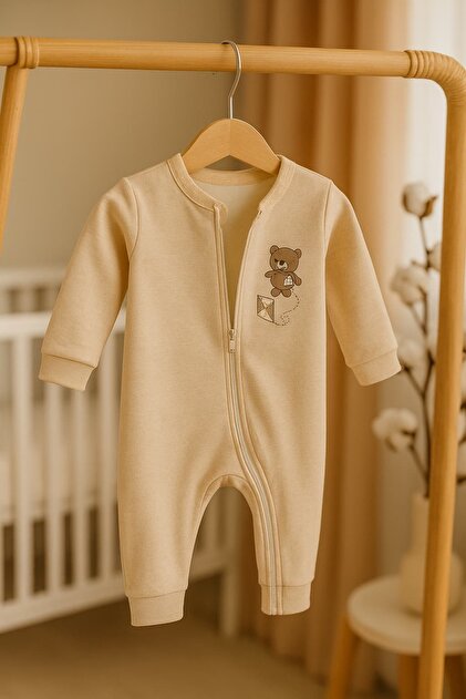 100% cotton zippered overalls