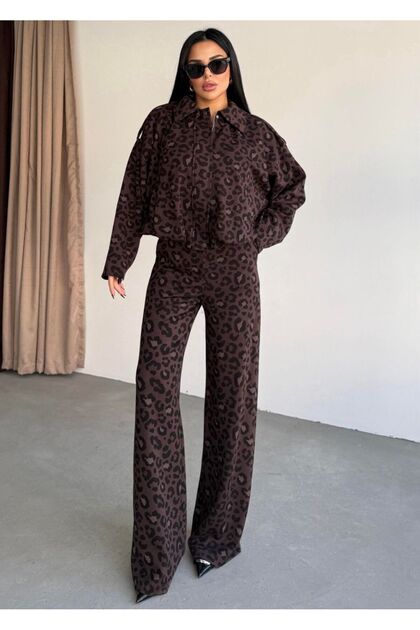Leopard Printed Bomber Jacket