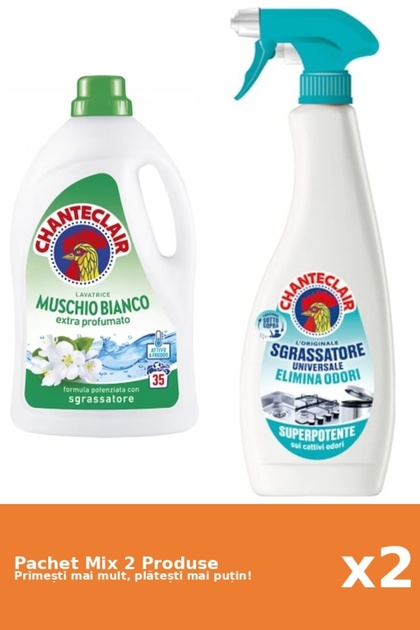 Set 2 Mix Chanteclair: 1 Detergent (Mosc Alb), 1 Degresant (AntiMiros)