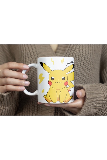 Pokemon Pikachu Karakter Tasarım Kupa Bardak – Pokemon GO Pikachu Özel Baskılı Kupa