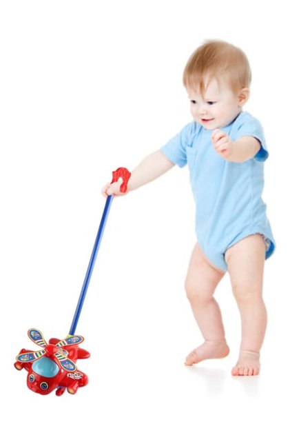 Airplane Toy for Toddlers – Hand Push Walker Plane & Long Handle | Baby Walking Toy for Boys & Girls