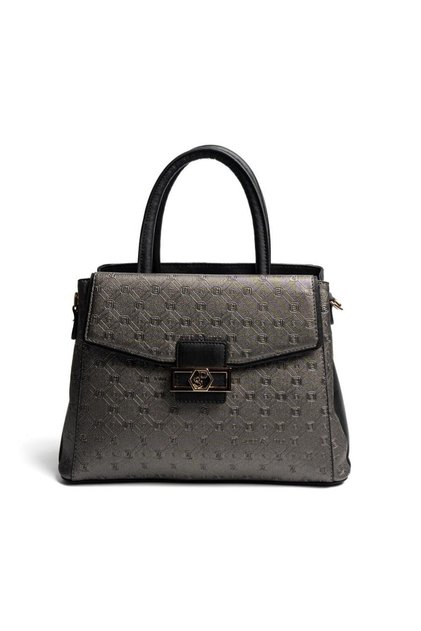 Platinum - Women's Handbag with Black Logo Sp1264