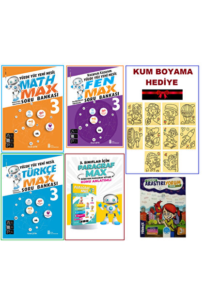 Mavi Tebeşir Yayınları 3. Sınıf Max Tüm Dersler Seti (ZOR SEVİYE
