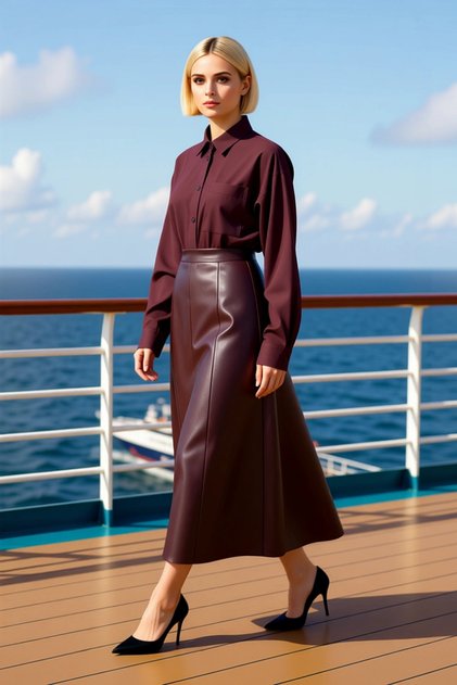 Women's High Waist A-Line Maxi Skirt with Pocket Detail Functional Durable Quality Comfortable Stylish