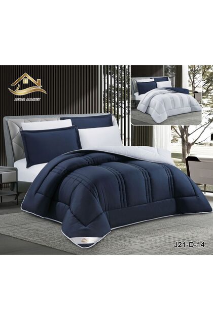 Double bed sheet set, 6 pieces, plain microfiber