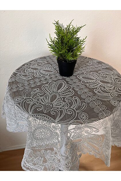 Fiskos Tablecloth Tulle Laced Dowry Holder