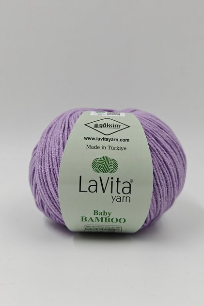 Baby Bamboo Hand Knitting Yarn 50% Bamboo 50% Acrylic 50Gr (4163 Li̇la)