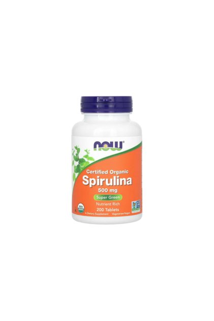 مكمل غذائي للجنسين كبسولات سبيرولينا عضوية ومعتمدة . 500mg من 200 كبسوله