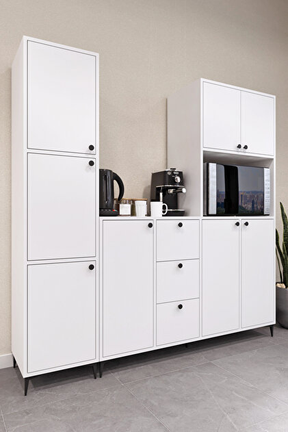 mao.ページ Ases Mobilya Elz886 Çok Amaçlı Kahve Köşesi Bol Çekmeceli ve 8