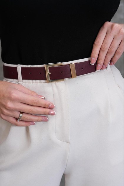 Square Gold Buckle Women's Belt Trouser Belt Dress Belt Waist Belt Body Belt Shirt Belt