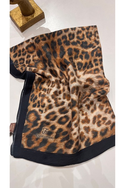 Modal pamuk leopar şal