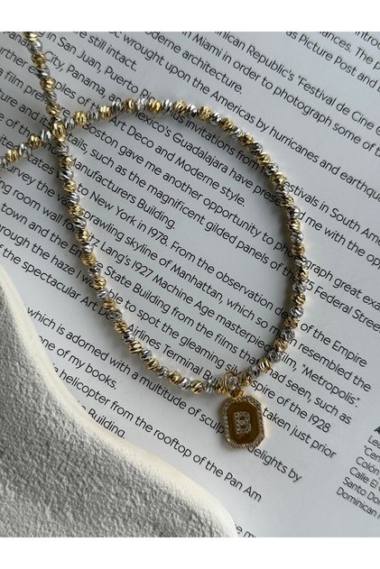 Letter B Mix Color Dorika Necklace