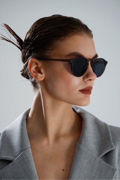 Unisex Smoked Retro Modern Sunglasses