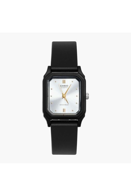Women's Black Analog Leather Strap Watch -LQ-142E-7ADF