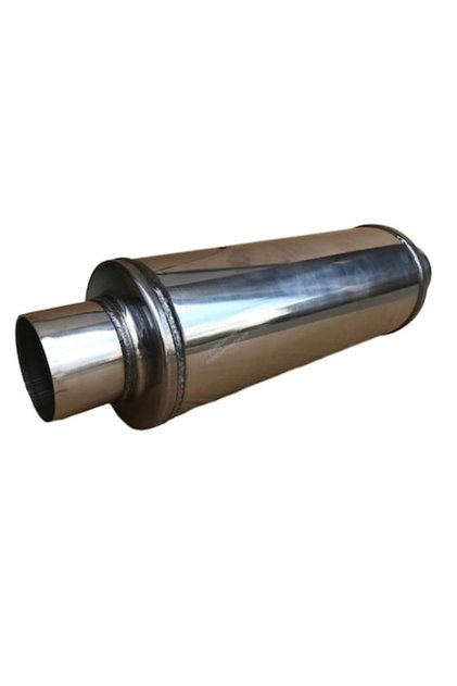 Toba inox universala, iesire 8 cm, intrare 4.8 cm, lungime 50 cm