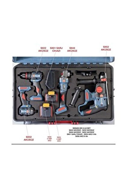 StechEnd SXS403 SET (SX22-SX35-SX44-SX52)1X4AH+1X6AH - Fiyatı