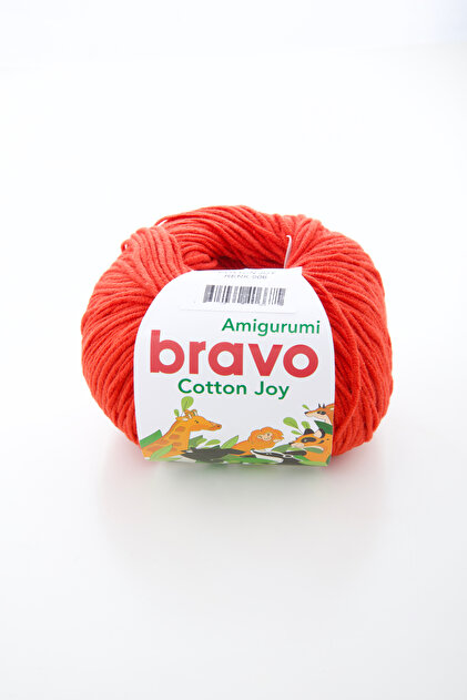 Cotton Joy Jeans Amigurumi Yarn Soft Cotton - 50 Gr /165 m (Color Code: 006) Red