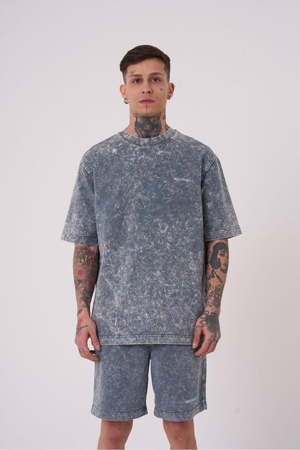 Ανδρικό μπλουζάκι Luxury Washed Basic Relaxed Ghost Spotted