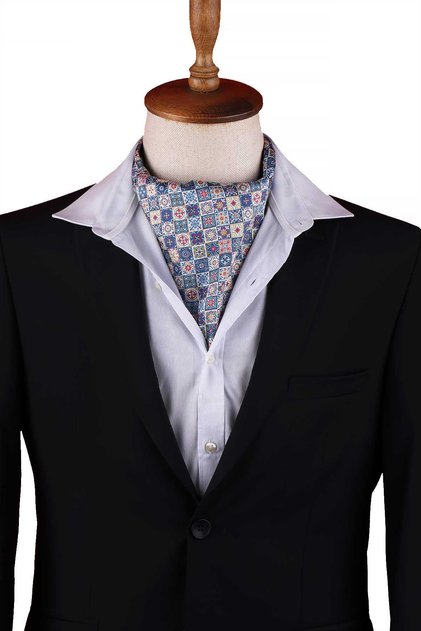 وشاح رجالي بنمط فسيفساء متعدد الألوان Ascot K663