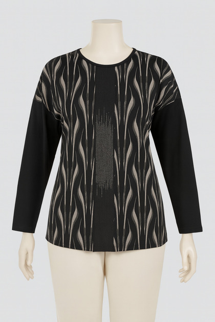 Luxury Plus Size Viscose Long Sleeve Combed Cotton Blouse (New Season)