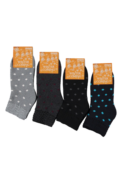 Winter Economical Towel Booties Socks 4 Pairs