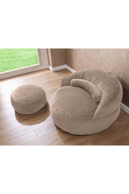 Fotoliu Pufos + perna & taburet – confort modern pentru living