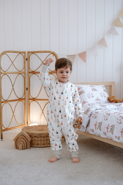 1.5 Tog Baby Kids Sleeping Bag, 100% Cotton - Party Hats