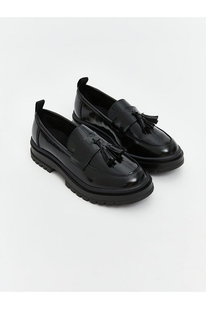 Özmarka New Season Leather-Look Girls' Loafer