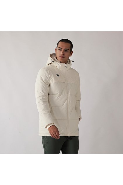 Men's padded winter jacket, rain and wind resistant, with a hood for insulation, designed to give you maximum warmth and comfort.