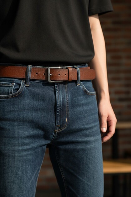 100% Genuine Leather Belt 4 cm