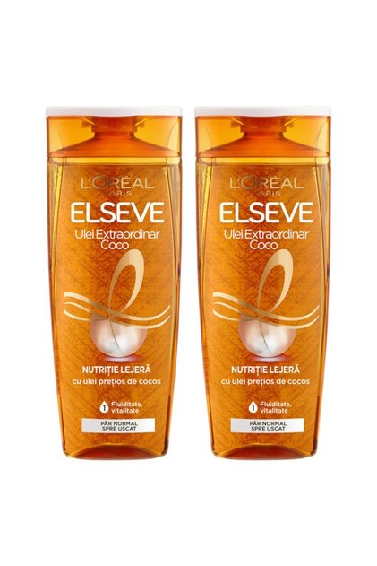 Set 2 x 250 ml Sampon Ulei Extraordinar, pentru Par Normal / Uscat