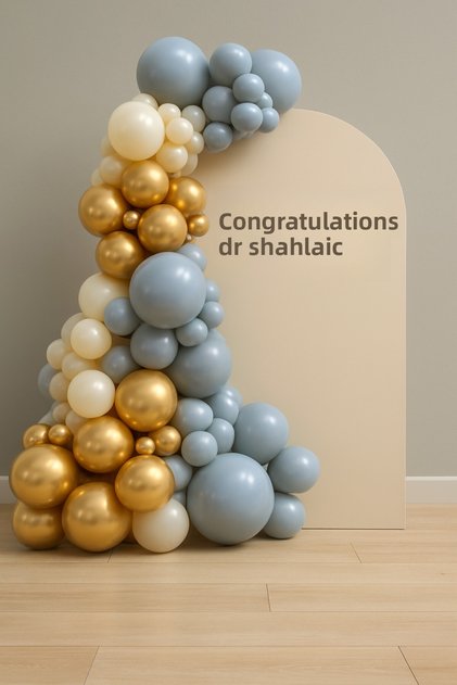 Balloon Set 90 Pieces (Storm Blue-Sea Sand-Chrome Gold)